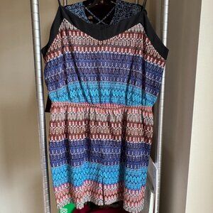 Topshop Mutlicolor Lace Romper